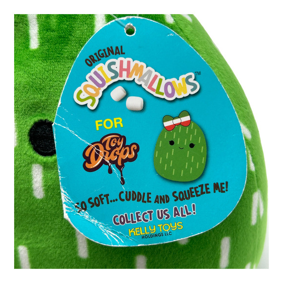 Maritza The Cactus Squishmallow Mexico Bow Tie Green Red White New Kellytoy 7" - Picture 12 of 14
